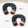 SamLng U.S. Flag Memory Foam Travel Pillow - Neck Support for Airplane, Car, Home Office - Ideal for Work, Driving and Leisure view 3
