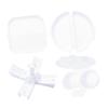 PRETYZOOM Shaped Microwave Set Baking Gadgets Kit w Omelet Cooker Fried Box Potato Rack Bacon Grill White Easy to Clean Store view 1