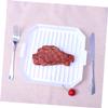 PRETYZOOM Shaped Microwave Set Baking Gadgets Kit w Omelet Cooker Fried Box Potato Rack Bacon Grill White Easy to Clean Store view 2