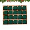 20 Pack Velvet Christmas Baubles, Shatterproof Christmas Tree Ornaments - Velvet Balls Set, Green/Red Flocked Ball Ornaments view 1