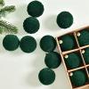 20 Pack Velvet Christmas Baubles, Shatterproof Christmas Tree Ornaments - Velvet Balls Set, Green/Red Flocked Ball Ornaments view 3