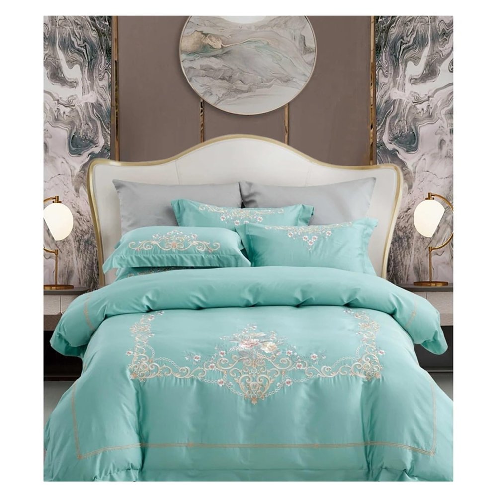 Pink Embroidery bedlinen Bedding Set King Queen Size Bed Linen Egyptian Cotton Duvet Cover Bedspread Set Pillowcases,Bed