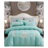 Pink Embroidery bedlinen Bedding Set King Queen Size Bed Linen Egyptian Cotton Duvet Cover Bedspread Set Pillowcases,Bed view 1