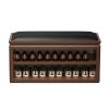 DIEYPOL Footboard Bench Shoe Changing Bench for Home Entrance All Solid Wood Entrance Shoe Cabinet Integrated Shoe Bench Multi-Layer Shoe Rack(B) view 1