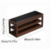 DIEYPOL Footboard Bench Shoe Changing Bench for Home Entrance All Solid Wood Entrance Shoe Cabinet Integrated Shoe Bench Multi-Layer Shoe Rack(B) view 2
