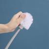 FURUIM2024M Toilet Brush Plastic with Base Comfortable Handle Toilet Brush Holder Set Round Grey Brush Head Toilet Brush Floor Mounted Toilet Brush Toilet Accessories view 3