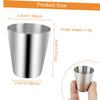 HOLIDYOYO 10pcs Stainless Steel Travel Cup Stackable Mug Portable Beverage Glasses Camping Beer Cups view 2