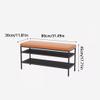 DIEYPOL Footboard Bench Shoe Changing Stool, Shoe Wearing Stool, Fabric Sofa Stool, Porch Entrance Shoe Stool view 2