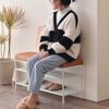 DIEYPOL Footboard Bench Shoe Changing Stool, Shoe Wearing Stool, Fabric Sofa Stool, Porch Entrance Shoe Stool view 4