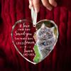 Fastpeace Personalized Wings Memorial Dog Christmas Ornaments - Forever in Our Hearts Acrylic Ornament for Your Loss Pet - Custom Photo, Name, Years (Memorial Cat Glass Heart) view 2