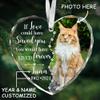 Fastpeace Personalized Wings Memorial Dog Christmas Ornaments - Forever in Our Hearts Acrylic Ornament for Your Loss Pet - Custom Photo, Name, Years (Memorial Cat Glass Heart) view 3
