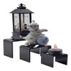 Acrylic Display Risers 3Piece Small Riser Set (523, 623.5, 724) Clear 1/8" Acrylic Stands for Jewelry, Mini Collectibles, Retail Displays, Craft Shows (Black) view 3