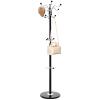 lxrnqcey Coat Rack Freestanding, Modern Coat Rack with Natural Marble Base, Metal Freestanding Coat Rack with 16 Hooks, Entry-way Coat Racks Stand, Standing Coat Tree Rack (Black) view 1
