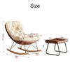 Rocking Chair with Ottoman Lazy Leisure Chair Modern Fabric Upholstered, Accent Chair with Rubber Wood Legs, Relax Side Chair for Living Room Bedroom Offices (Color : Orange) view 2