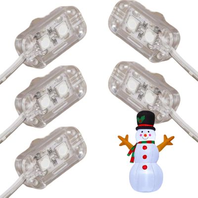 XJKLBYQ Led Module Lights|LED Module, Waterproof 5led Inflatable Light Strip, Plastic Small LED Light with Cable for Yard Holiday Inflatables, Christmas Blowups