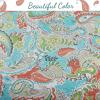 Azalea Floral Chintz Paisley Microfiber Reversible Quilt Bedding Set Coverlet, Bedspread, Turquoise Blue, 4-Piece Daybed Cover Set view 3