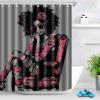 AQUNNEW Waterproof Polyester Shower Curtain Adults Kids Bathroom Metal Grommets for Enhanced Durability Non Fade Easy Clean for Any Bathroom Decoration Shower Curtains Pink Lady view 1