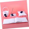 FELTECHELECTR Wedding Supplies Set Ring Pillow 20x20cm Flower Basket Notebook Pen Holder Bridal Flowers view 3