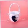 FELTECHELECTR Wedding Supplies Set Ring Pillow 20x20cm Flower Basket Notebook Pen Holder Bridal Flowers view 4