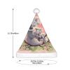 YaWea Koala Bear print Christmas Santa Hat, Funny Christmas Hats for Adults Velvet Christmas Party Favors Hats view 2