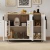 Merax 51" Kitchen Island on Wheels, Rolling Kitchen Island with Drop Leaf, Internal Storage Rack, Towel Rack for Dining Room House Bar, White view 4