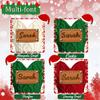 MATONGO Personalized Pet Dog Christmas Stocking, Custom Bone Knit Christmas Stocking Large 16.5 Inch with Laser-Engraving Name, Customized Xmas Stocking, Gifts for Family Kids-Set of 7 view 4