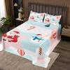 Manfei Christmas Kids Bedspread Twin Size, Cute Snowman Santa Claus Deer Coverlet Set for Boys Girls, Western New Year Quilted Coverlet with 1 Pillowcase, Soft Polyester Bedding Quilt view 1