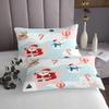 Manfei Christmas Kids Bedspread Twin Size, Cute Snowman Santa Claus Deer Coverlet Set for Boys Girls, Western New Year Quilted Coverlet with 1 Pillowcase, Soft Polyester Bedding Quilt view 3