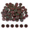 100PCS Candy Christmas Decoration Bulk, 24 mm Peppermint Candy Cane Ornaments with String, Christmas Tree Hanging Decoration for Xmas Holiday Decor DIY Crafts (Red Green) view 1