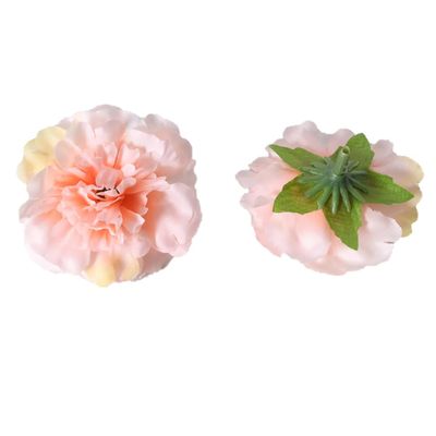 100Pcs Silk Carnation Heads Bulk Carnation Artifical Flowers Heads 2.1 Inch Light Pink Faux Carnation Heads for Wedding Bridal Floral Arrangement DIY Wreaths
