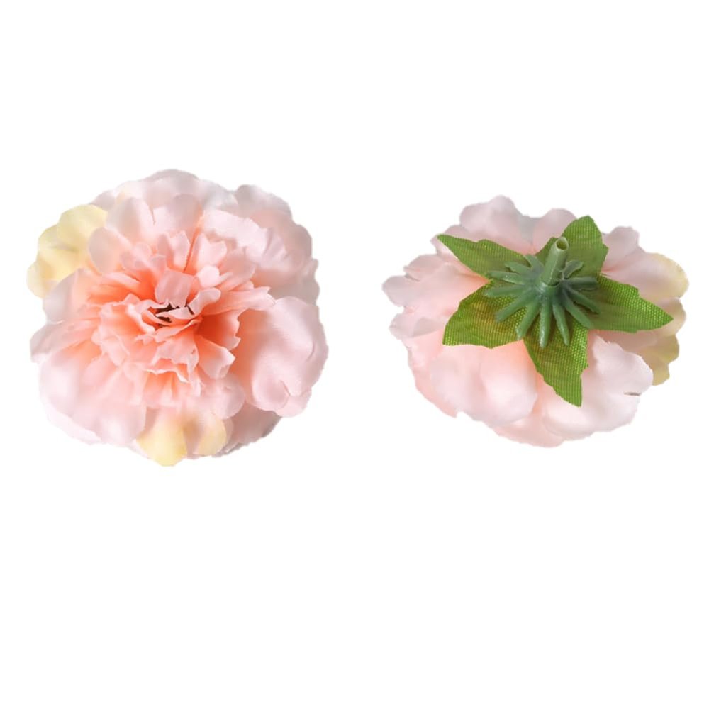 100Pcs Silk Carnation Heads Bulk Carnation Artifical Flowers Heads 2.1 Inch Light Pink Faux Carnation Heads for Wedding Bridal Floral Arrangement DIY Wreaths