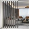 Partition Room Divider Living Room Free Standing Room Divider Panel for Living Room and Beding Room, 8 Pack Partition Wall Privacy Curtain Square Post with Complete Kit, No Drilling & Easy to Install( view 1