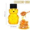 DDRAUY 12 Sets 2oz Honey Bottles,Plastic Mini Honey Jars Party Favors,Bear Shape Clear Empty Honey Jar with Screw Lid for Storing and Dispensing (Black) view 2