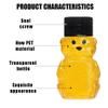 DDRAUY 12 Sets 2oz Honey Bottles,Plastic Mini Honey Jars Party Favors,Bear Shape Clear Empty Honey Jar with Screw Lid for Storing and Dispensing (Black) view 3