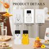 DDRAUY 12 Sets 2oz Honey Bottles,Plastic Mini Honey Jars Party Favors,Bear Shape Clear Empty Honey Jar with Screw Lid for Storing and Dispensing (Black) view 4