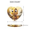 Honey bee Christmas Ornament Heart Shape Acrylic Hanging Ornaments for Home Decoration 2024 Gifts Acrylic Pendants with Red Rope Christmas Tree Decorations for Holiday Party view 2
