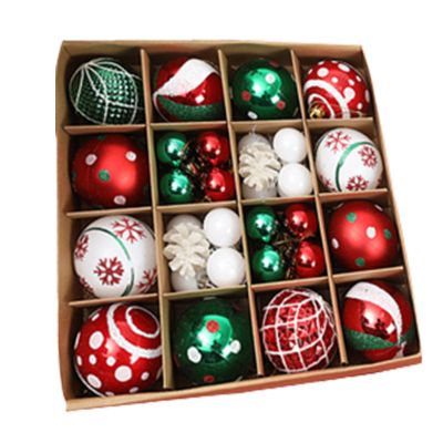Christmas Balls Ornament Christmas Hanging Balls Set Plastic Christmas Ornaments Balls Christmas Balls with Hanging Loop Decorative Hanging Ball Ornaments Tree House Holiday