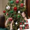 Christmas Balls Ornament Christmas Hanging Balls Set Plastic Christmas Ornaments Balls Christmas Balls with Hanging Loop Decorative Hanging Ball Ornaments Tree House Holiday view 2