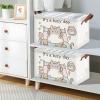 Funny Cute Cat Chill Lazy Kitty Baby Storage Basket with Labels&Handles Rectangular Waterproof Nursery Storage Bins Collapsible Shelf Organizer Baskets for Kids Books Cloth Toys Laundry, 2 Pack view 3