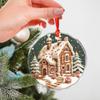 CanvasWis Gingerbread House Xmas Landscape Design 1 Crystall Glass Ornament For Home Decorations Xmas Tree Hanging Ornament Gifts for House Warming Keepsake Christmas Gift view 3