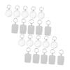 Yardenfun 100pcs White Acrylic Photo Frame Keyring for Hanging Memories view 1