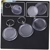 Yardenfun 100pcs White Acrylic Photo Frame Keyring for Hanging Memories view 3