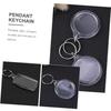 Yardenfun 100pcs White Acrylic Photo Frame Keyring for Hanging Memories view 4