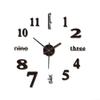 3D Dimensional Clock, DIY 3D Wall Clock, Living Room Office Decorations, For Smooth Walls, Doors,Closets, Plastics, Metals, 16''(black-Non-luminous) view 1