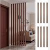 8pcs Living Room Floor to Ceiling Wall Post Partitions Screens, Modern Luxury Wood Slat Room Divider Column Wall Dividers Panel, Vertical Bar Hollow Decor Column(Walnut 8pcs,70CM/27.5IN/2.3F) view 2
