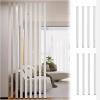 8pcs Living Room Floor to Ceiling Wall Post Partitions Screens, Modern Luxury Wood Slat Room Divider Column Wall Dividers Panel, Vertical Bar Hollow Decor Column(Walnut 8pcs,70CM/27.5IN/2.3F) view 3