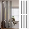 8pcs Living Room Floor to Ceiling Wall Post Partitions Screens, Modern Luxury Wood Slat Room Divider Column Wall Dividers Panel, Vertical Bar Hollow Decor Column(Walnut 8pcs,70CM/27.5IN/2.3F) view 4