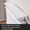 Over Radiator Shelf Dust-Proof Anti-Smoke, Upgraded Radiator Cover Aluminum Alloy Floating Radiator Shelves White, No Drilling Required with Easy to Fit Bracket,W 14.5cm/5.7in; L 45cm/17.7in view 2