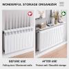 Over Radiator Shelf Dust-Proof Anti-Smoke, Upgraded Radiator Cover Aluminum Alloy Floating Radiator Shelves White, No Drilling Required with Easy to Fit Bracket,W 14.5cm/5.7in; L 45cm/17.7in view 3