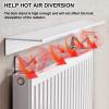 Over Radiator Shelf Dust-Proof Anti-Smoke, Upgraded Radiator Cover Aluminum Alloy Floating Radiator Shelves White, No Drilling Required with Easy to Fit Bracket,W 14.5cm/5.7in; L 45cm/17.7in view 4